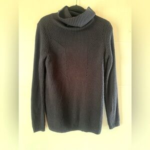 Joe Fresh Navy women’s M turtleneck acrylic sweater office travel packable party